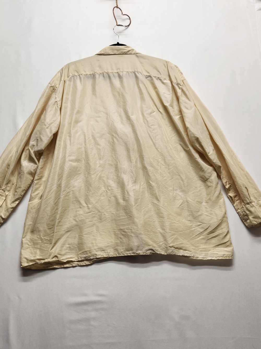 ⭐️Vintage Van Heusen For Her Cream 100% Silk Button Down Blouse XL Old Money - Picture 8 of 9